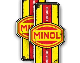 2x Good Minol vintage sticker DDR sticker car motorcycle oldtimer youngtimer cult retro look Germany East Ossi