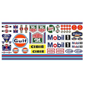 Model building set Martini Youngtimer Oldtimer 1 12 10 18 24 racing cult sticker rock crawler RC car buggy USA V8 RC01