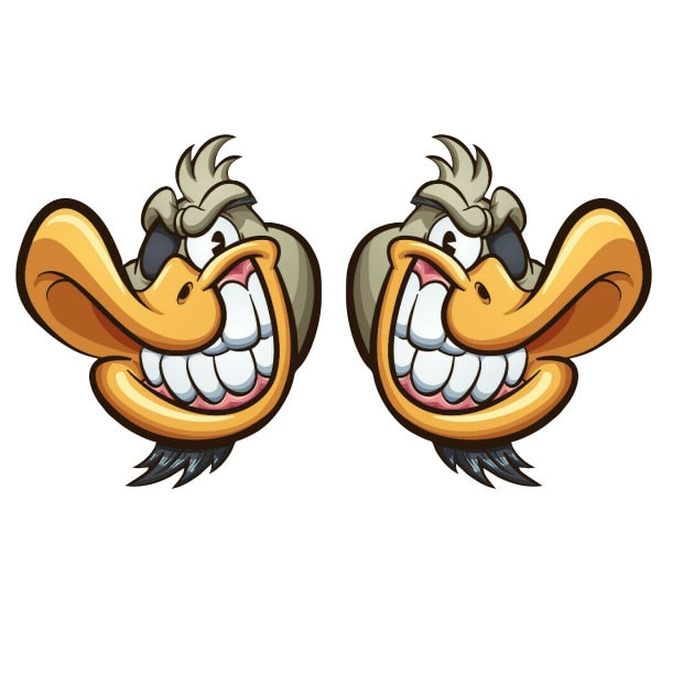 2x Duck Biker Sticker 9 X 7,5 Cm Cult Sticker Motorcycle USA Custom ...