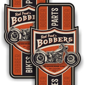 2x Good Old Bobber Sticker Vintage Sticker Car Motorcycle Oldtimer Cult Oldschool USA Hotrod V8 Guys Retro Biker Cafe Racer