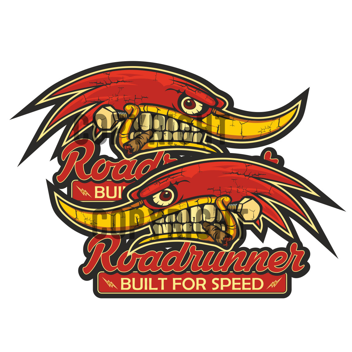 アイロンワッペン☆37☆ROAD RUNNER Coyote and road runner decals