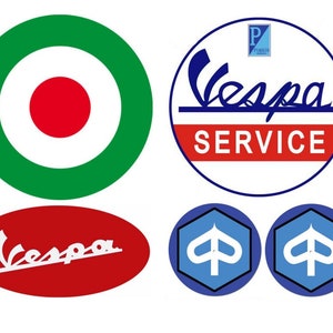Vespa Sticker Set Cult Sticker GTS 125 150 300 Italia Scooter Tuning Custom Oldtimer Vintage Motorcycle Oldschool 1:50 #106