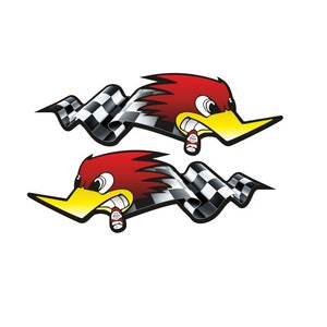 2x HOTROD sticker cult sticker oldtimer oldschool vintage car tuning V8 muscle car retro flag rockabilly