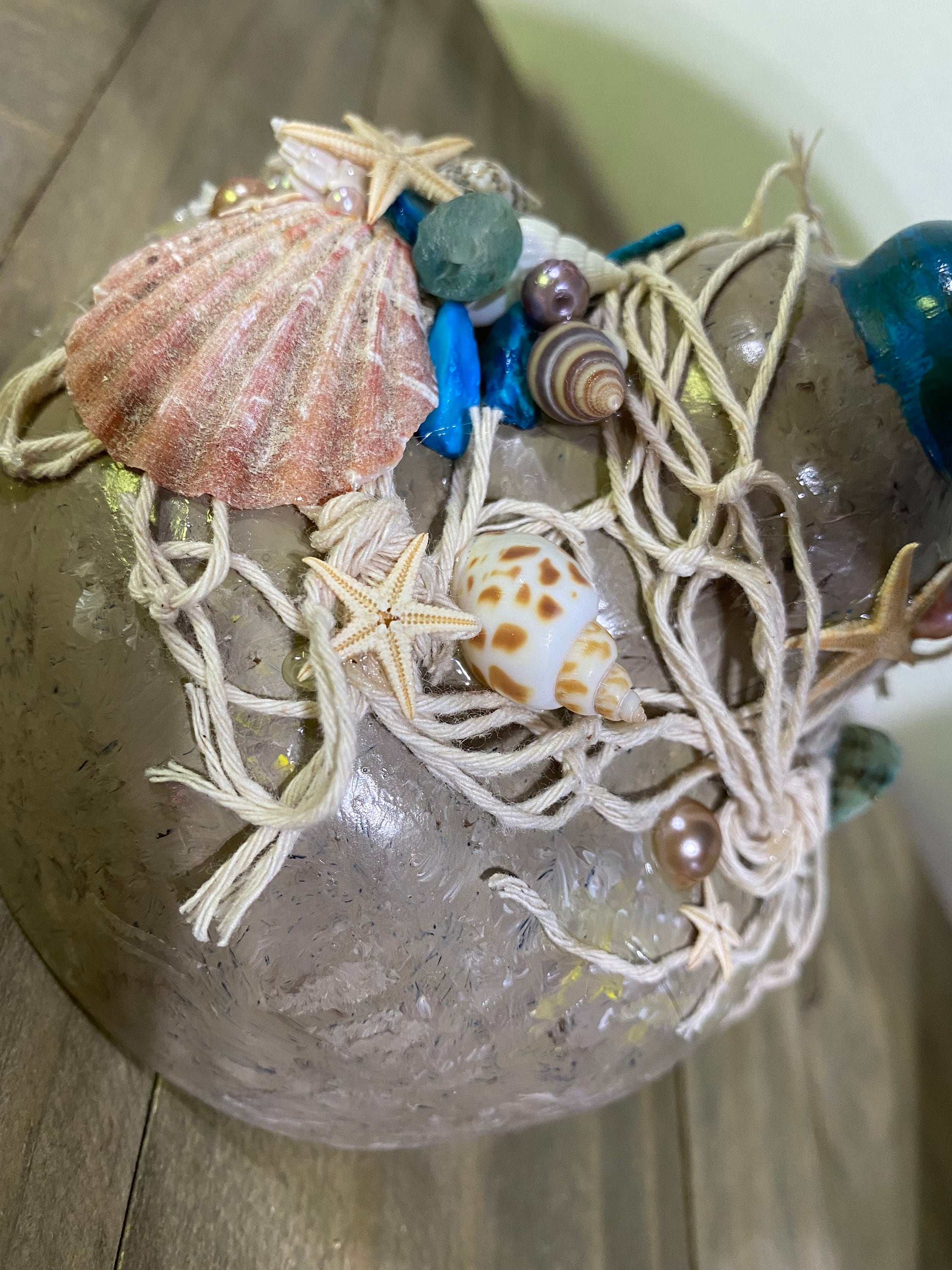 Beach Cake Stand Ocean Theme Pedestal Cake Stand Handpainted Beach Cake ...