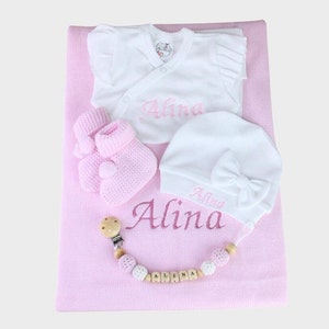 Baby first set with name Pink