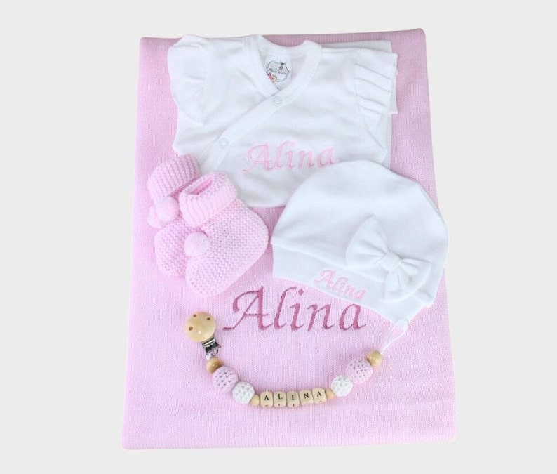 Baby first set with name Pink