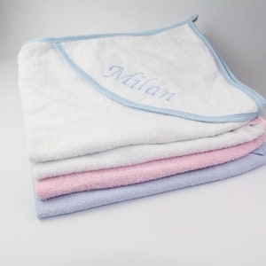 Baby bath towel with name
