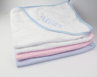 Baby bath towel with name