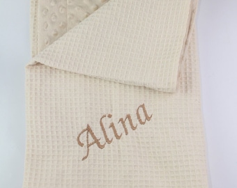 Baby Pique plush blanket with desired name