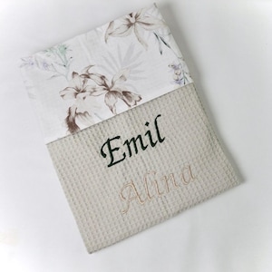 Baby Pique plush blanket with desired name