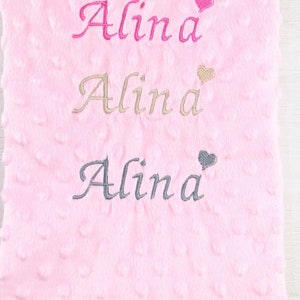 Plush blanket with name baby blanket Rosa