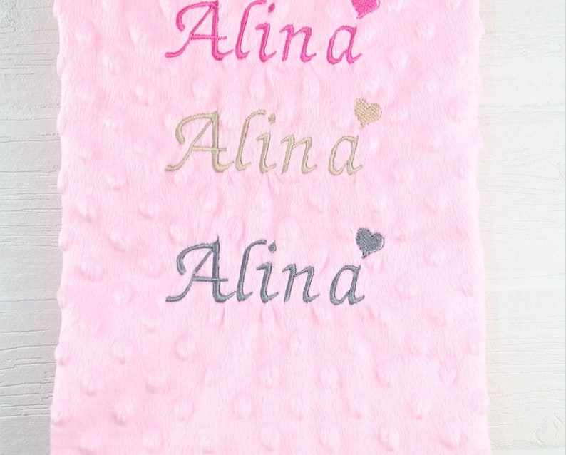 Plush blanket with name baby blanket Rosa