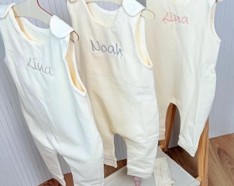 Personalized baby romper with hat/bow and pacifier chain