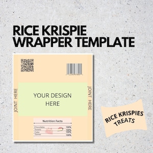 Rice Krispies template, Rice Krispies Treat, Rice Krispies Wrapper, Rice Krispies Treat label template