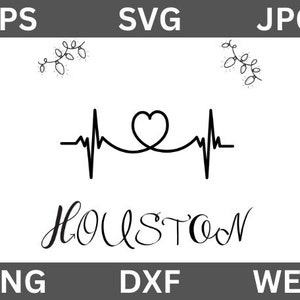 Houston SkyLine svg, Houston Patch  svg, Cut Files.
