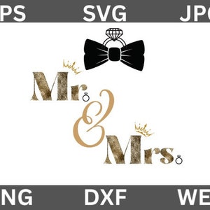 Mr & Mrs SVG, Valentines Svg, Coule Svg, Cut File.