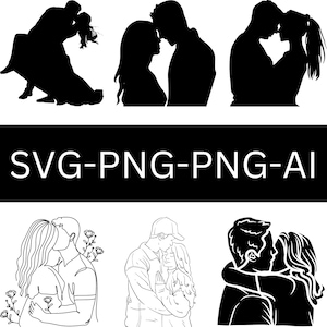 lovers SVG, couple svg, people svg, lovers line art, male and female svg, line vector art
