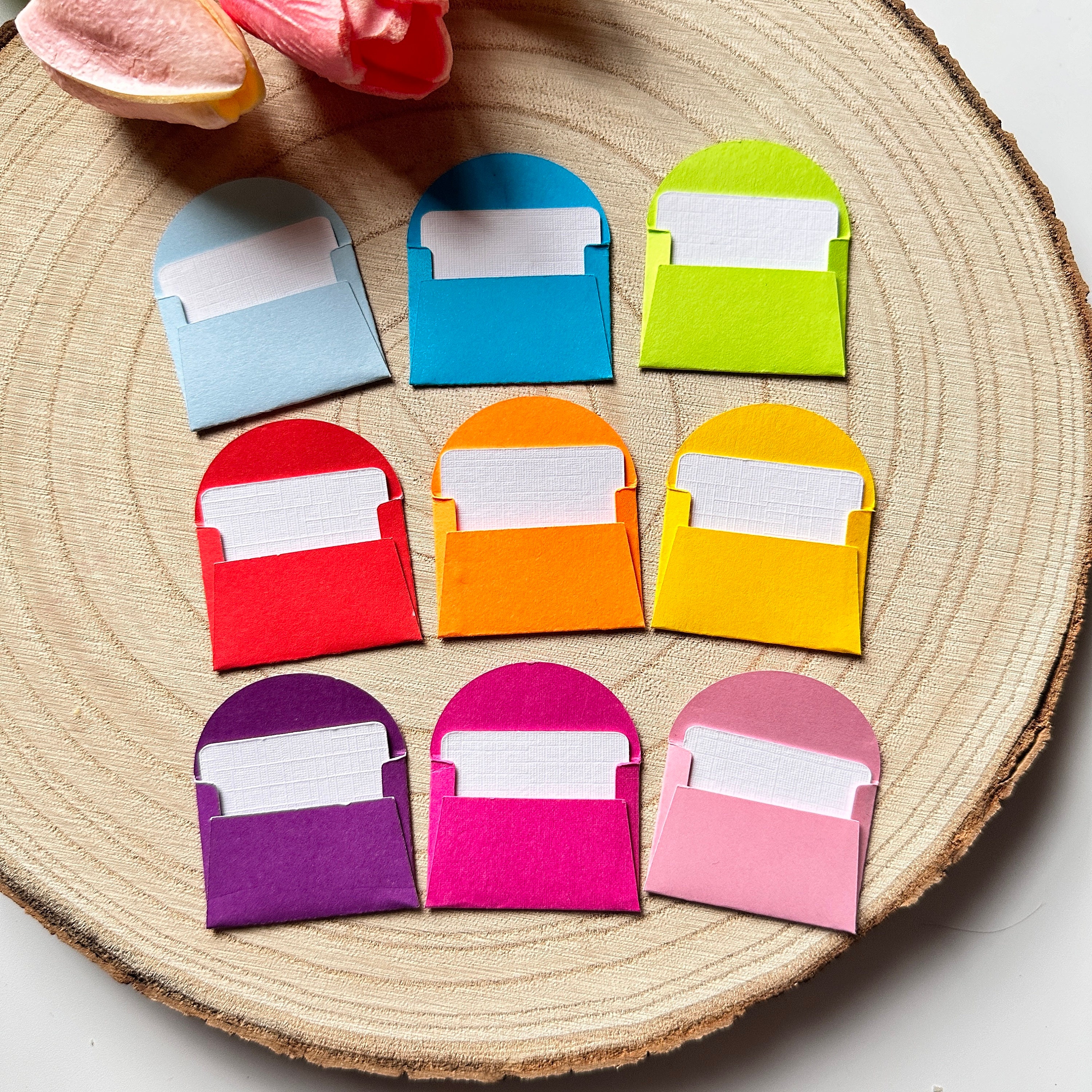 10 Mini Envelopes and Blank Cards, Tiny Love Notes, Thank You Messages ...