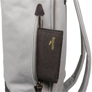 nachhaltiger Rolltop Rucksack Daily Tern Chocolate, vegan, aus Kork und Bio-Baumwolle Bild 6