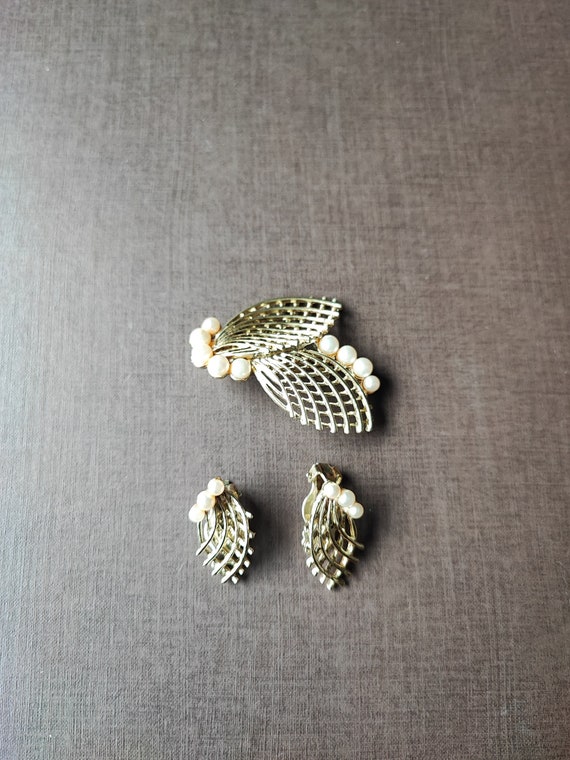 Broche Ancienne En Or Et Perles Torsadée - Style Vintage - Pas Collier, Bague Ou Boucle D'oreille