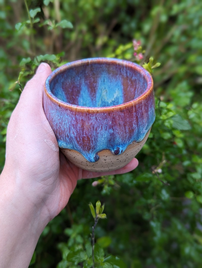 Ceramic Coffee Cup, Ceramic Tumbler, Wine Tumbler, Turquoise Cup