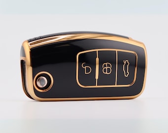 Premium Key Cover for Ford (Black) - Focus, Fiesta, Mondeo, Kuga, S-Max, C-Max, B-Max, Galaxy