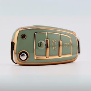 Premium Audi Key Cover (Green) – A1 - A3 - A4 - A6 - Q2 - Q3 - Q7 - TT - S1 - S3