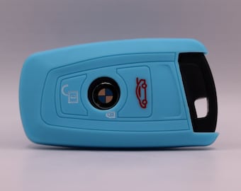 Key Cover for BMW (Light Blue) - 1 Series, 2 Series, 3 Series, 4 Series, 5 Series, 7 Series, X1, X2, X3, X4, X5, X6