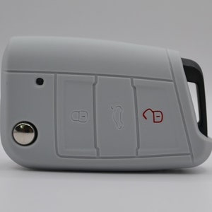 Grey Key Cover for Volkswagen, Seat, Skoda