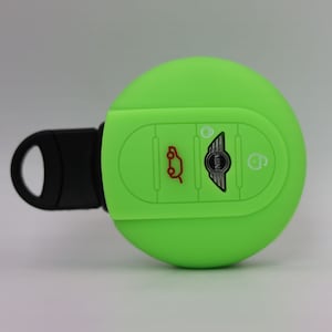Bright Green Silicone Key Cover for Mini Cooper