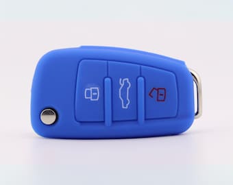 Key Cover for Audi (Dark Blue) – A1, A3, A4, A6, Q2, Q3, Q7, TT, S1, S3