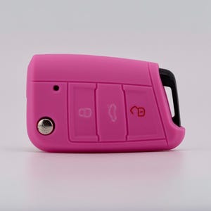 Volkswagen/ Seat/ Skoda Key Cover (Pink) - Golf - Polo - Scirocco - Transporter - Ibiza - Octavia - Superb - California - Crafter