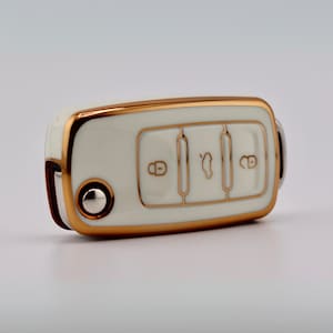 White Key Cover for Volkswagen, SEAT, Skoda