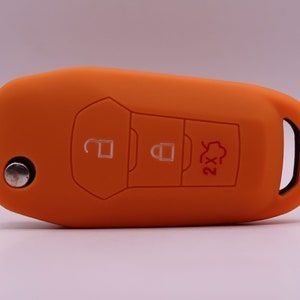 Key Cover for Ford (Orange) - Mondeo, Mustang, Ranger, Custom, Everest, Edge, F-150, F-250, S-Max, Galaxy