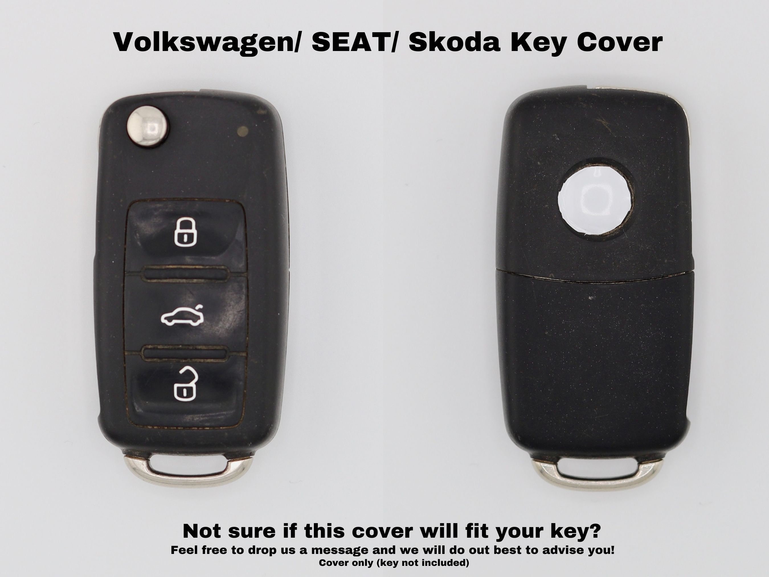 VW/ SEAT/ Skoda Schlüssel Cover Grau Transporter Caddy Crafter