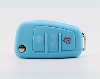 Key Cover for Audi (Light Blue) – A1, A3, A4, A6, Q2, Q3, Q7, TT, S1, S3