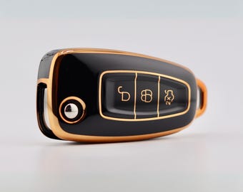 Premium Key Cover for Ford (Black) - Focus, Transit, Custom, Connect, Galaxy, Tourneo, Ranger, S-Max, C-Max