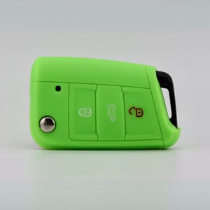 Bright Green Key Cover for VW, Seat, Skoda: Golf, Polo, Ibiza, Octavia