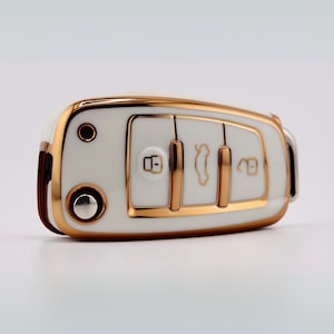 Premium Audi Key Cover (White) – A1 - A3 - A4 - A6 - Q2 - Q3 - Q7 - TT - S1 - S3