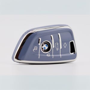 Premium BMW Key Cover (Blue/ Silver) - 2 Series - 3 Series - 4 Series - 5 Series - 7 Series - X1 - X3 - X4 - X5 - i4 - M2 - M3 - M4 - M5