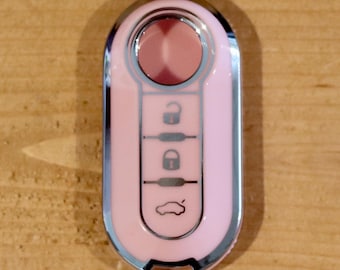 Premium Key Cover for Fiat/ Vauxhall/ Peugeot/ Citroen (White) - Fiat 500, Punto, Panda, Ducato, Combo, Relay, Boxer, Bipper, Nemo