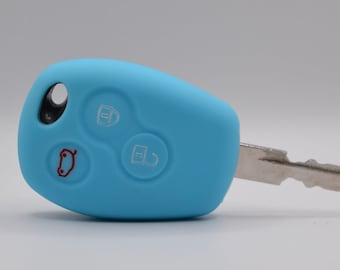 Vauxhall/ Nissan/ Renault Key Cover (Light Blue) - Clio - Trafic - Kangoo - Master - Twingo - Vivaro - Movano - NV300 - NV400 - Primastar