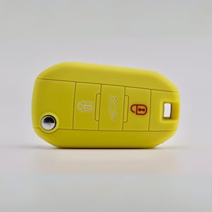 Key Cover For Peugeot/ Citroen (Yellow) - 208, 2008, 308, 3008, 508, 5008, Rifter, Expert, Partner, C3, C4, Berlingo, Dispatch