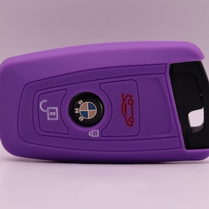 Funda de llave para BMW (morada) - Serie 1, Serie 2, Serie 3, Serie 4, Serie 5, Serie 7, X1, X2, X3, X4, X5, X6