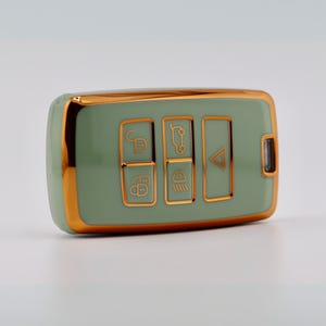 Premium Key Cover For Jaguar/ Land Rover/ Range Rover (Green) - Evoque, Defender, Discovery, Sport, XF, F-Pace, F-Type, XE, I-Pace, E-Pace