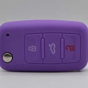 Purple Silicone Key Cover for VW, SEAT, Skoda