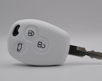 Key Cover for Vauxhall/ Nissan/ Renault (White) - Clio, Trafic, Master, Kangoo, Twizy, Twingo, Vivaro, Movano, NV300, NV400