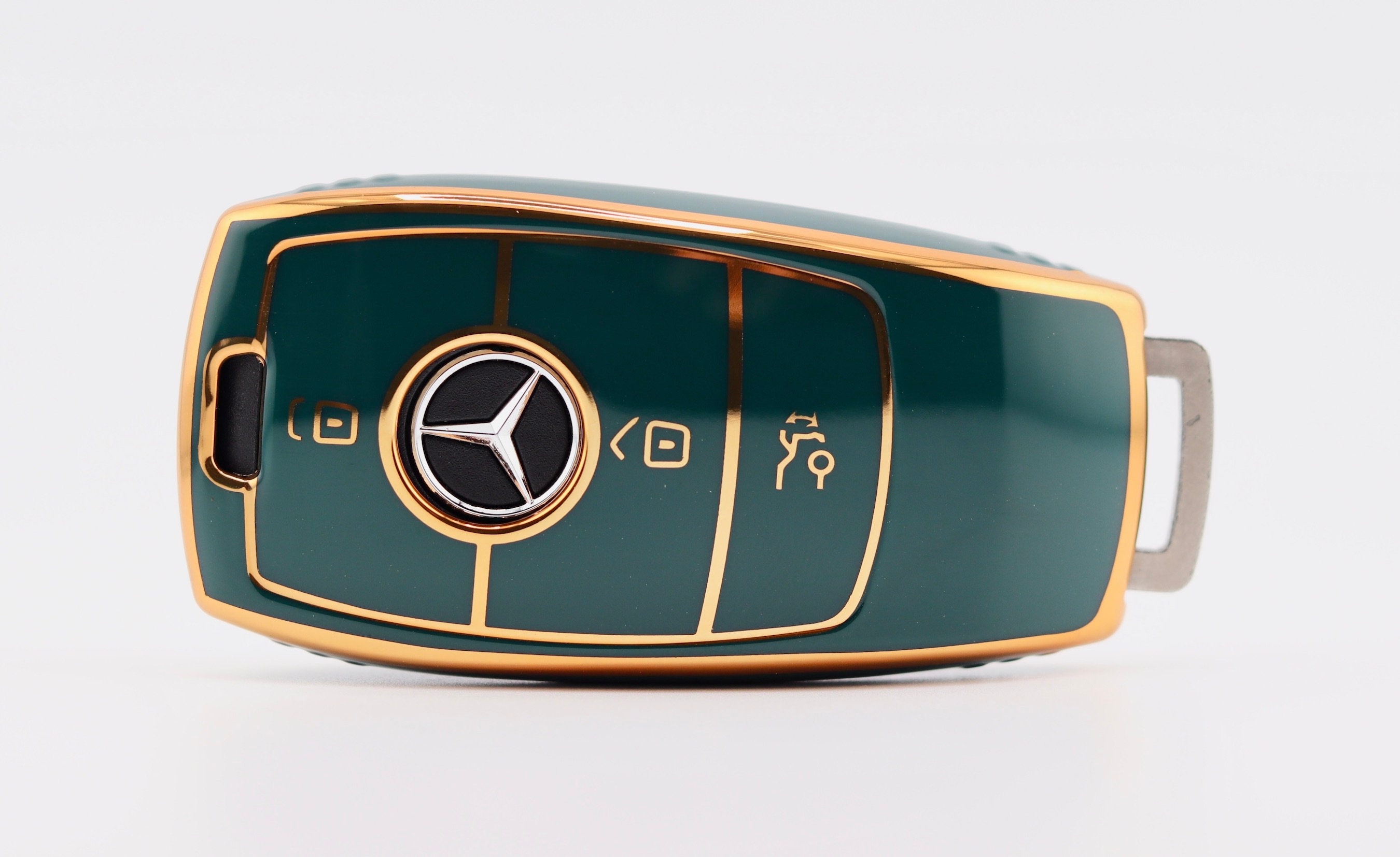 Funda Para Llave De Coche Mercedes | Compatible Clase B, C, E | ABS Negro Brillante