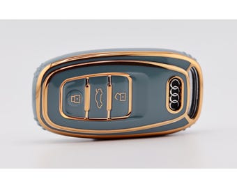 Premium Key Cover for Audi (Grey) – A4, A5, A6, A7, A8, Q4, Q5, Q8, S3, S4, S5, S6, S7, RS5, RS7, E-Tron