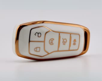 Premium Key Cover for Ford (White) - Mustang, Mondeo, Fusion, Explorer, Edge, F150, F250, F350